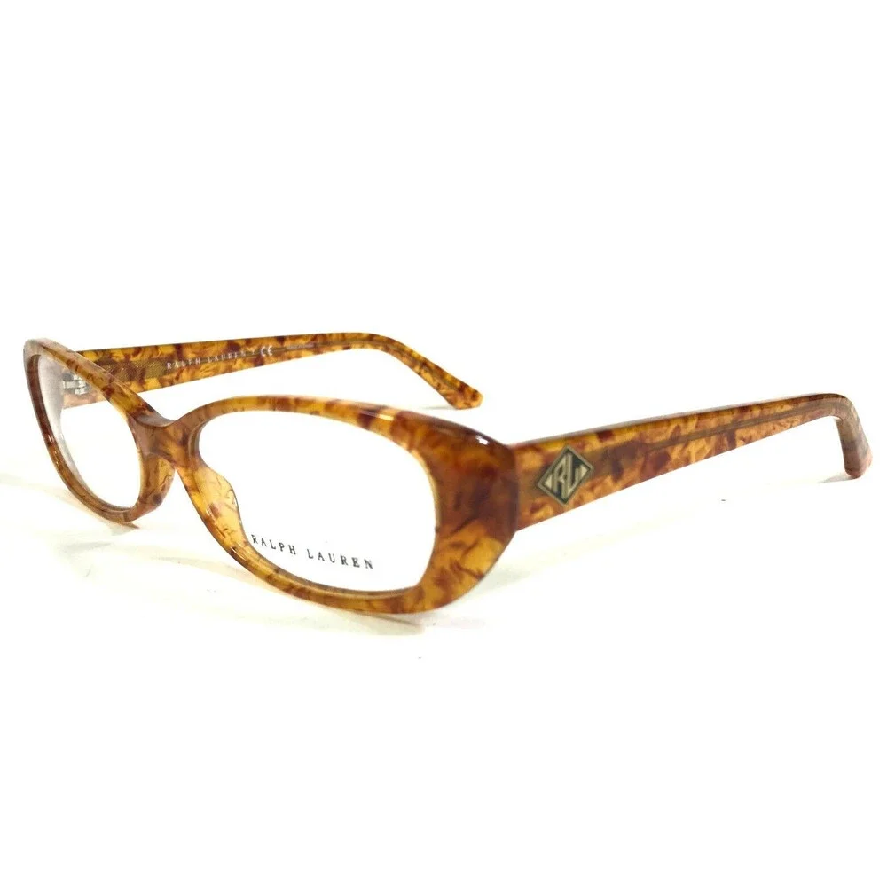 RALPH LAUREN Tortoiseshell Brown Rectangular Women’s Glasses and CASE see pics
